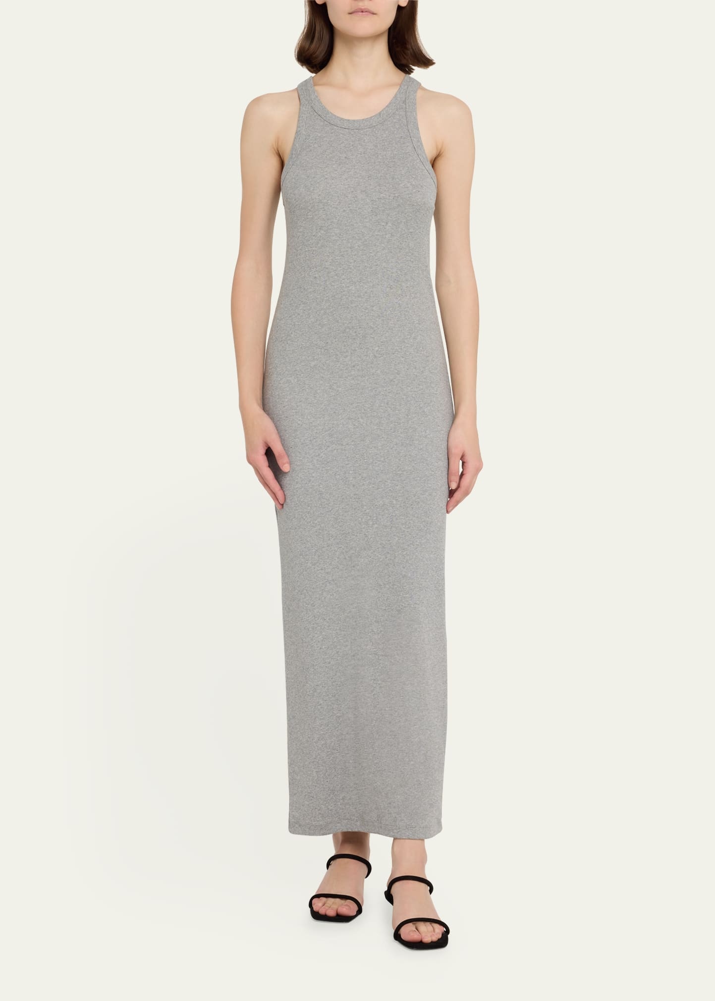 Curved Rib Knit Tank Dress - 2
