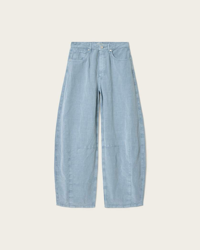 JETT BARREL LEG LINEN BLEND PANTS 1