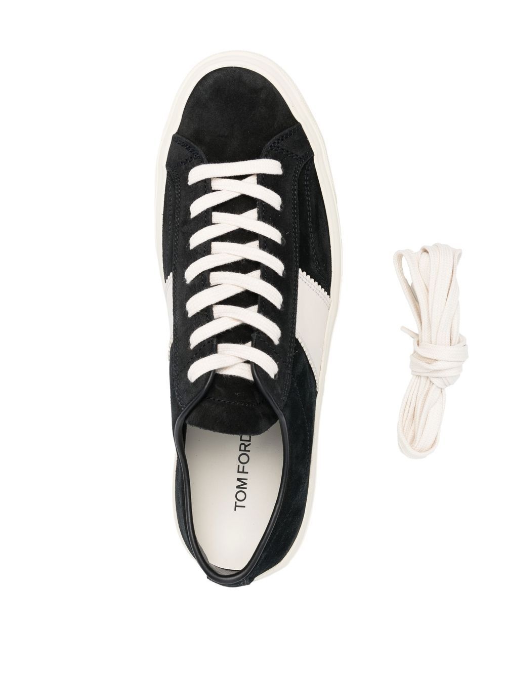 panelled low-top sneakers - 4