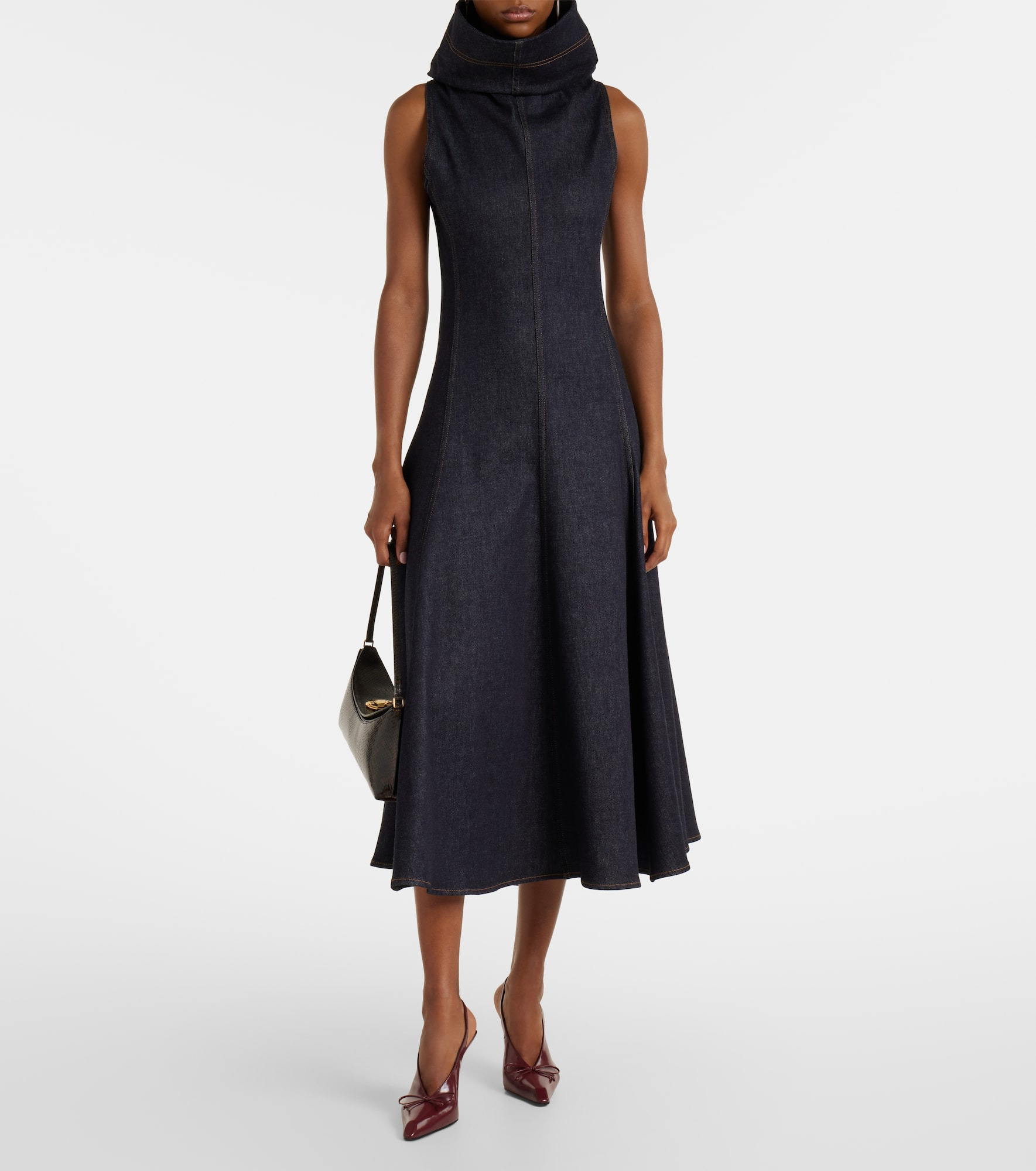 Denim midi dress - 2