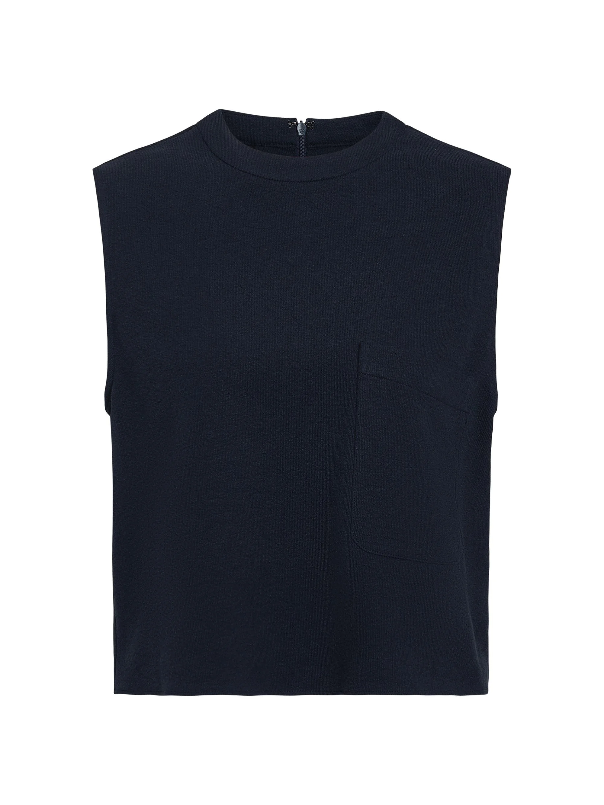 Women's Short Muscle Cotton-Blend Tank - Midnight - 1