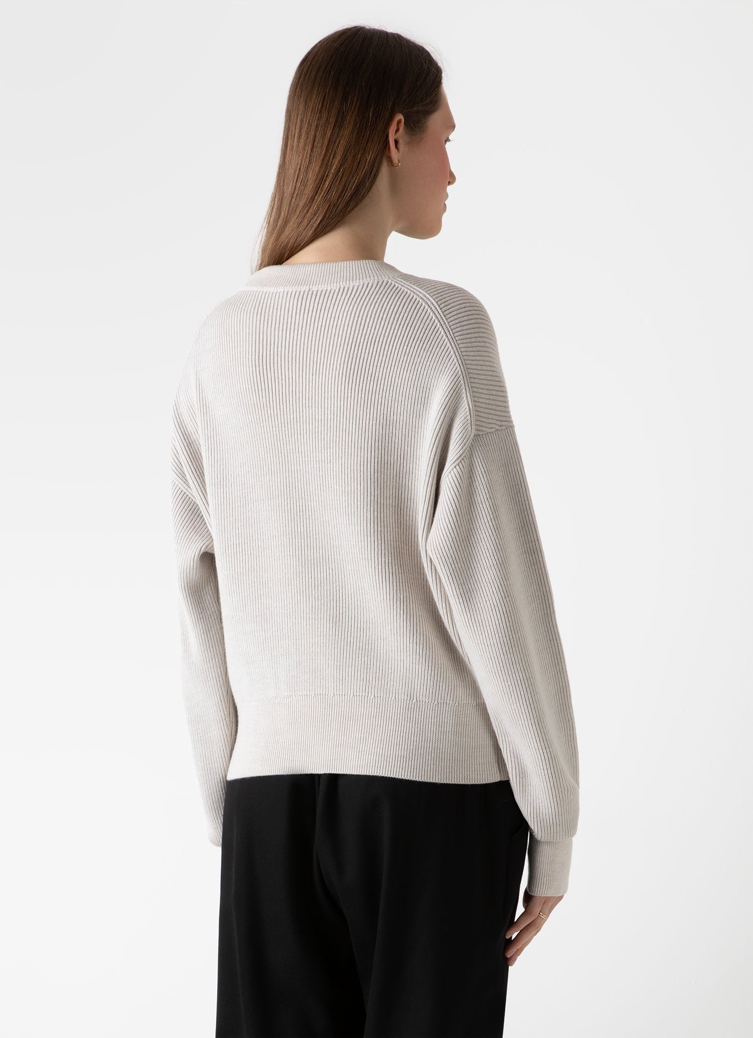 Ribbed Crew Neck Jumper - 4