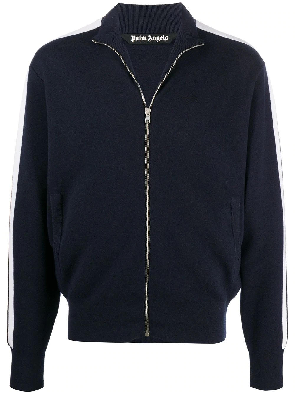 striped cashmere track jacket - 1