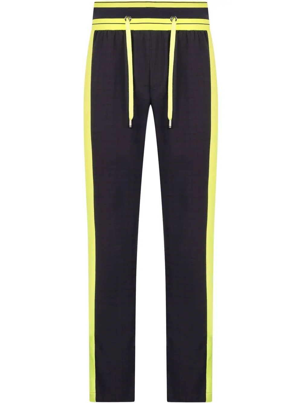 checked logo track pants - 1