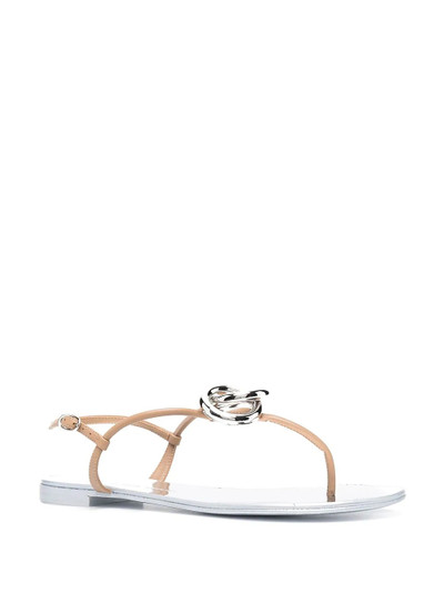 Giuseppe Zanotti linked-ring flat sandals outlook