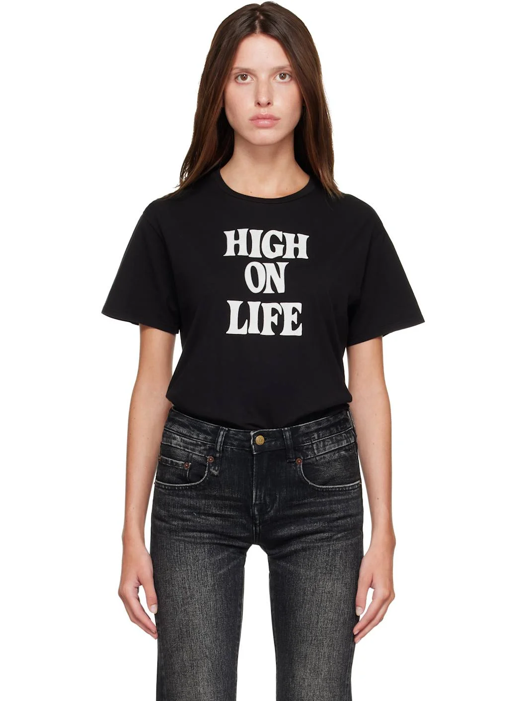 Black 'High On Life' Boy T-shirt - 1