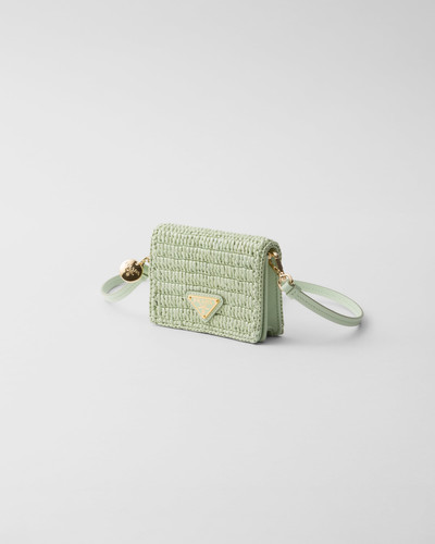 Prada Crochet card holder with shoulder strap outlook