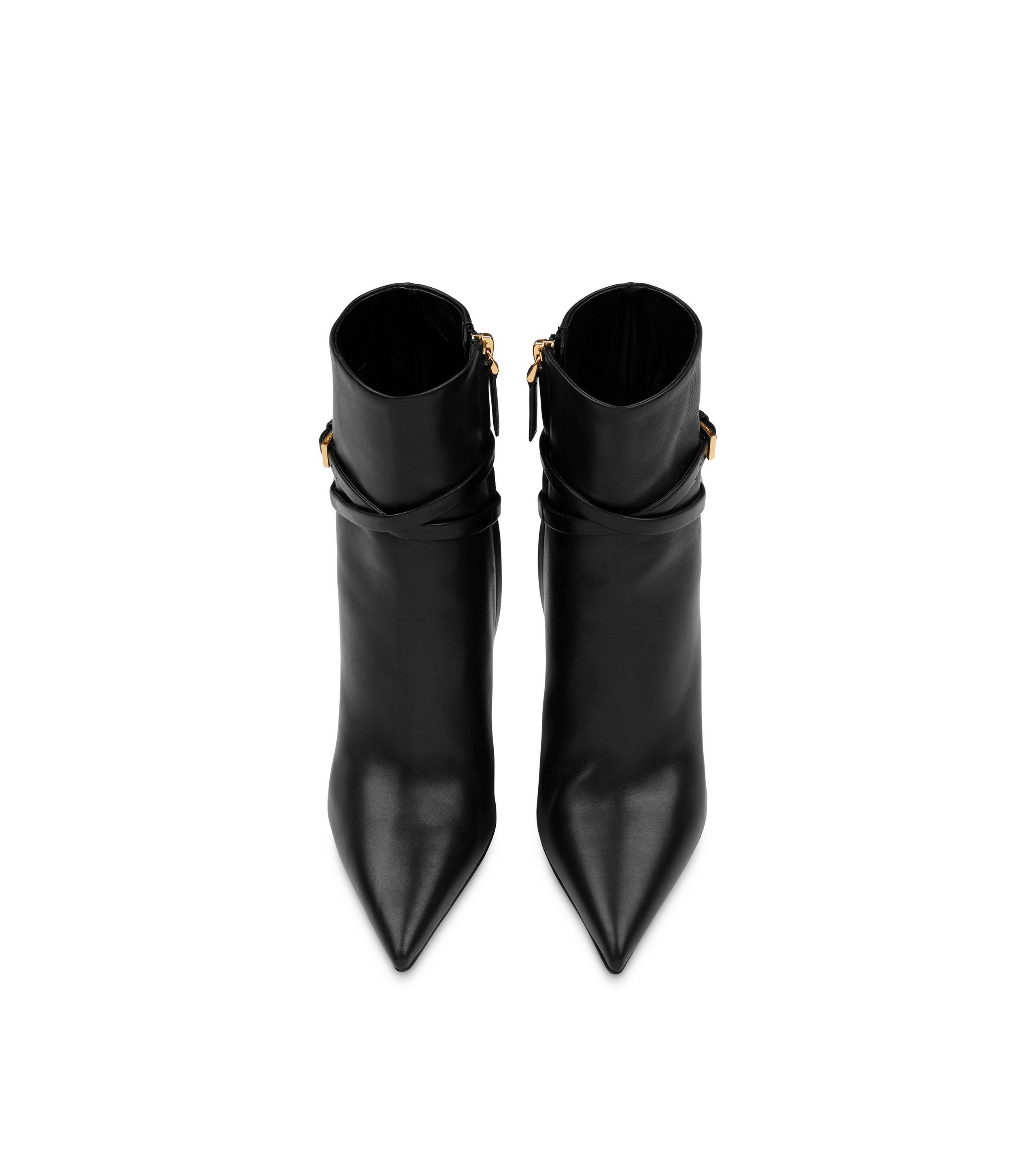 LEATHER PADLOCK ANKLE BOOT - 4
