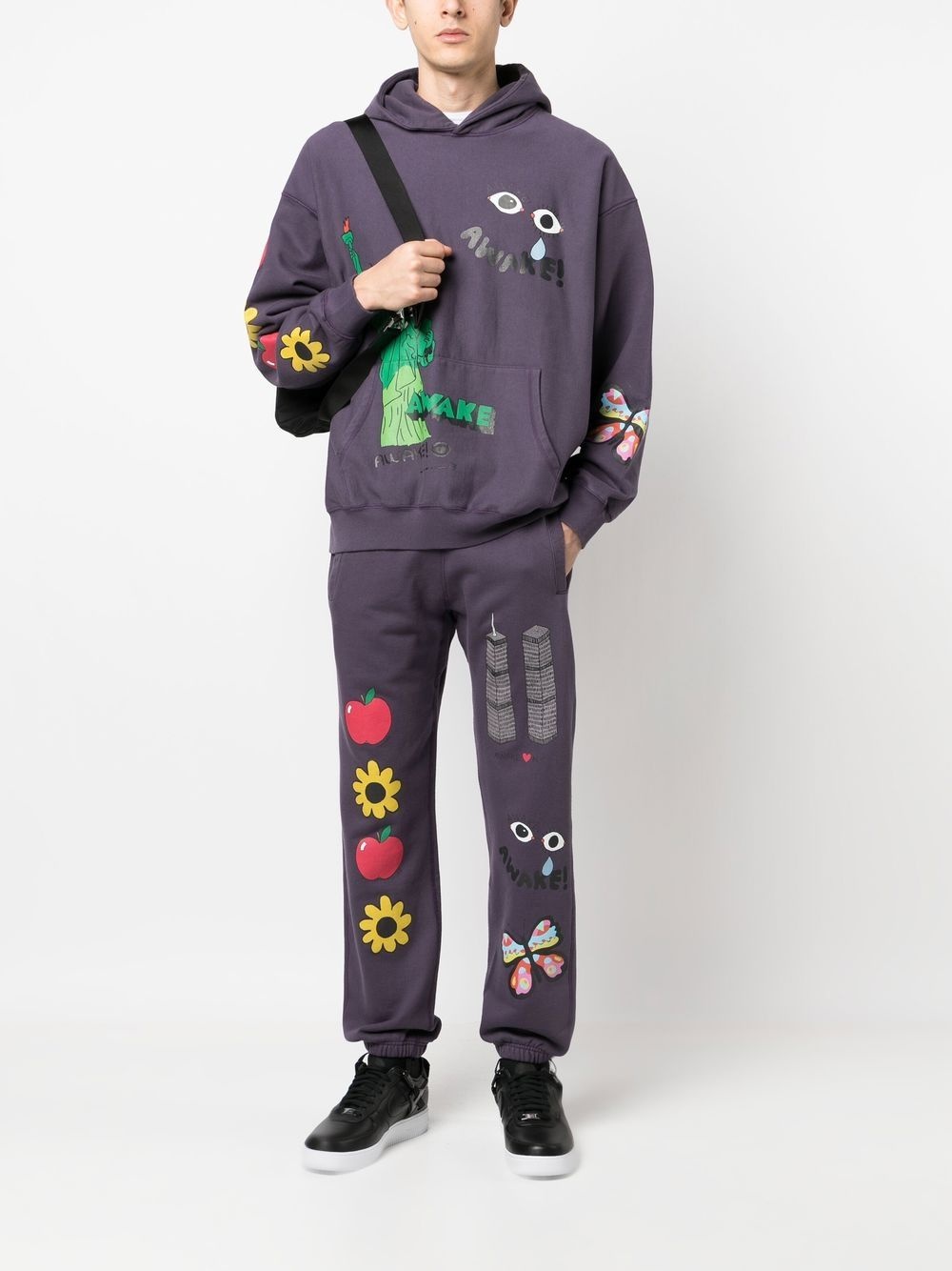 graphic-print elasticated track-pants - 2