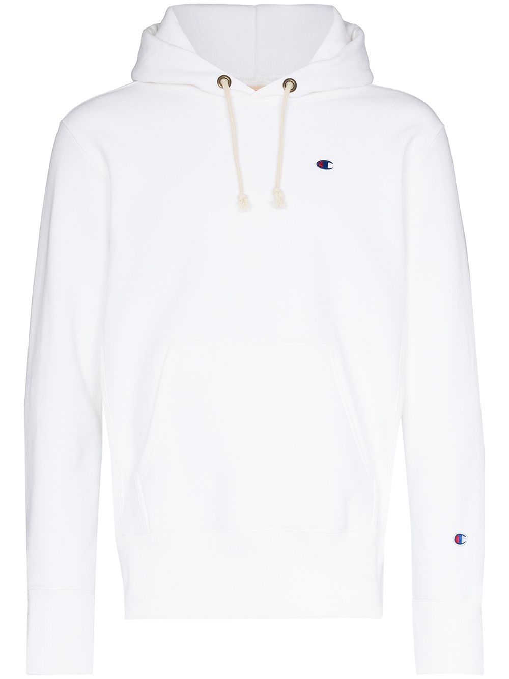 embroidered logo hooded sweatshirt - 1