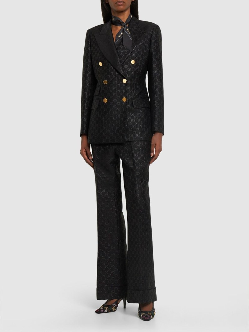 GUCCI GG lamé wool blend jacket outlook