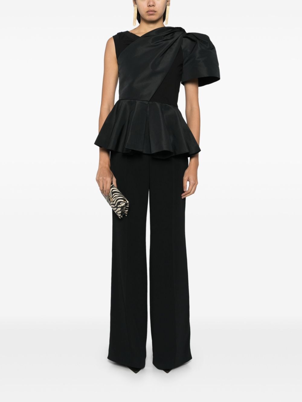 topstitch crepe trousers - 2