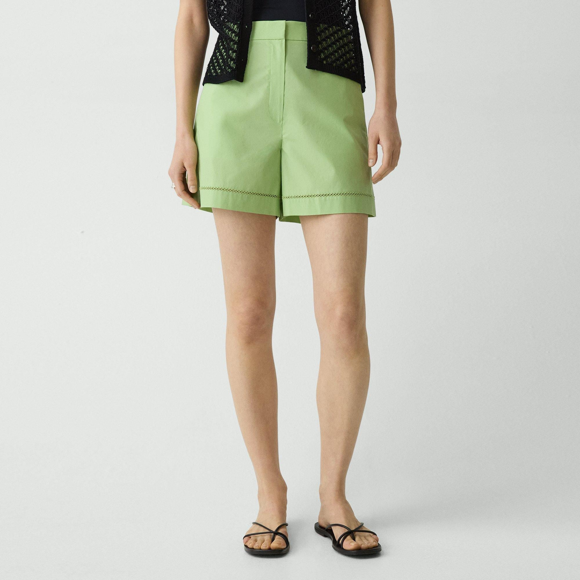 Eyelet Short in City Poplin - 5