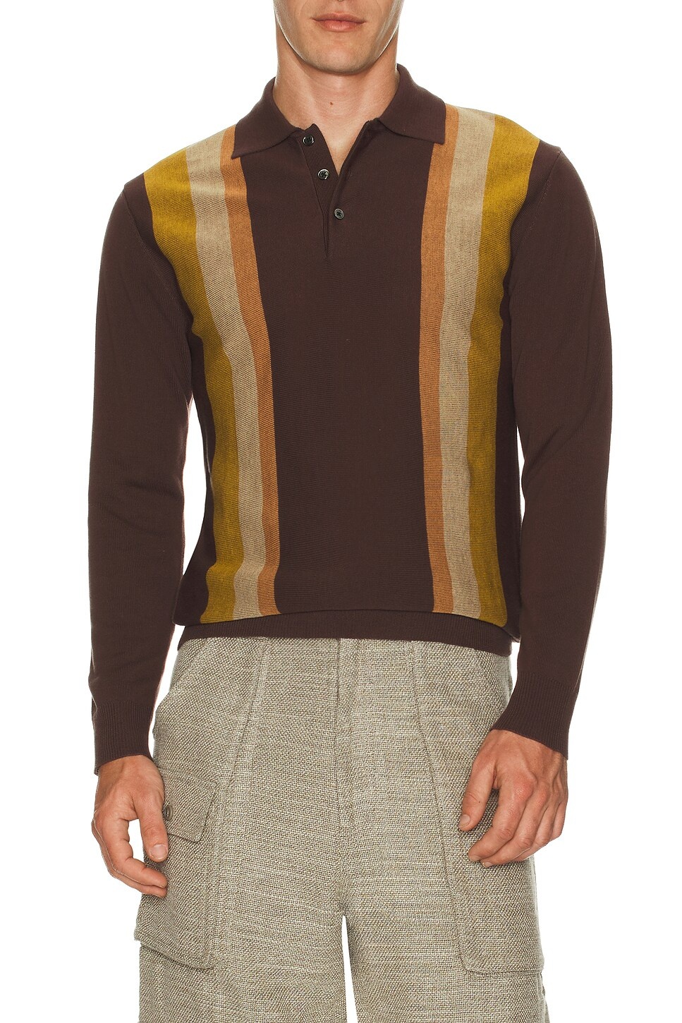 Knit Polo Stripe Argyle - 3