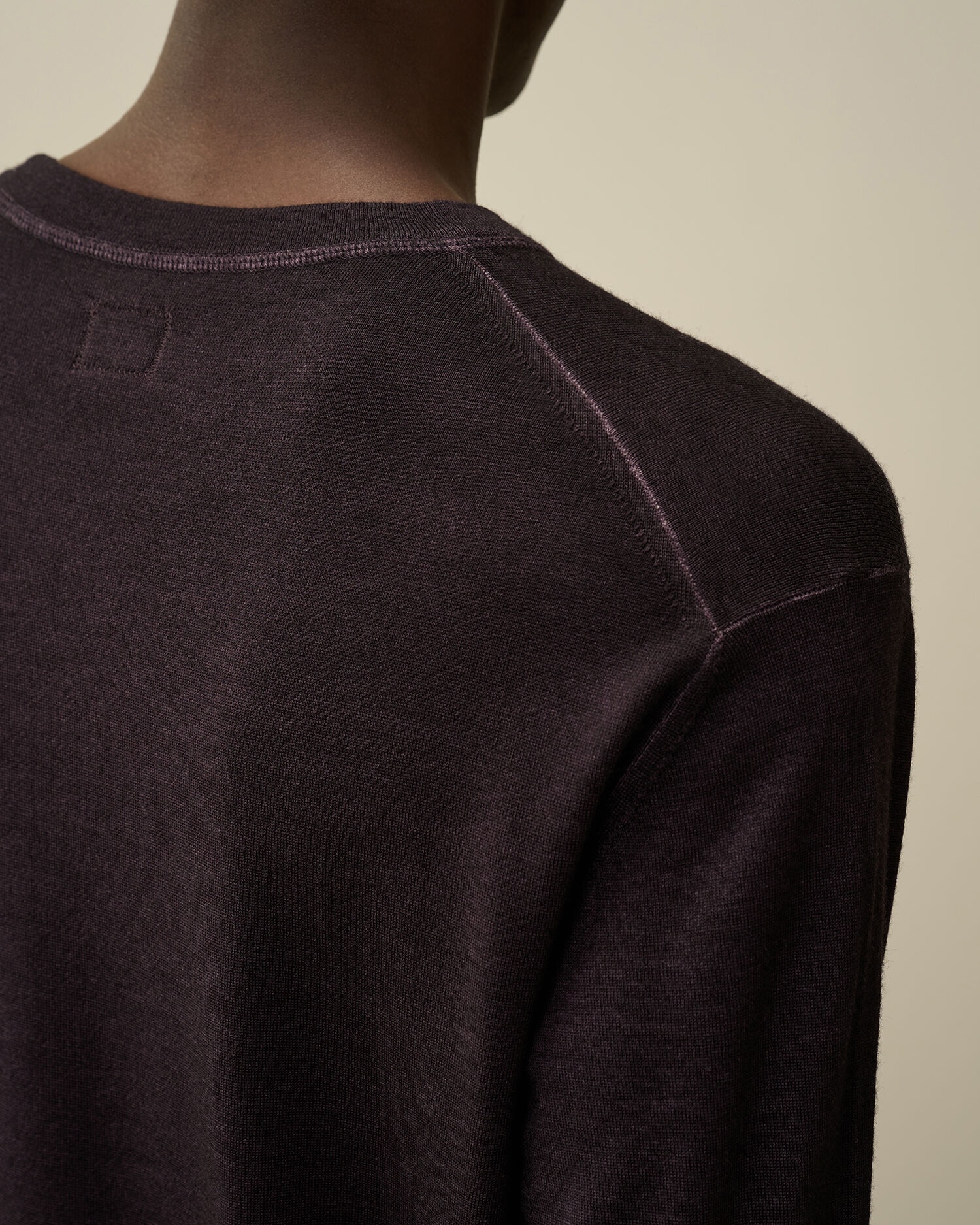 Merino Wool Fast Dyed Crew Neck Logo Knit - 5