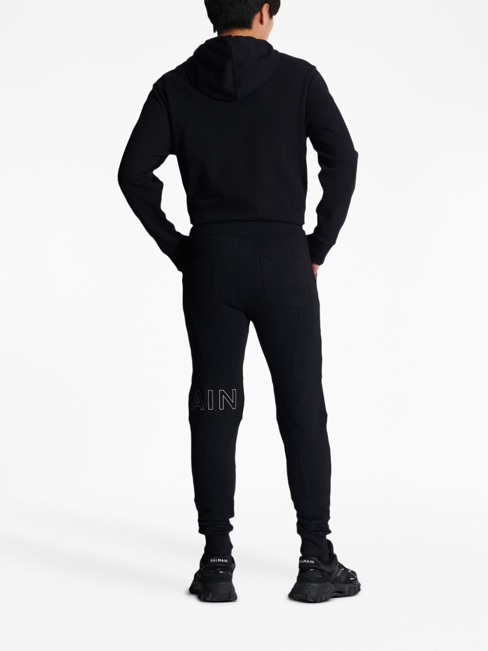 reflective-detail drawstring track pants - 4