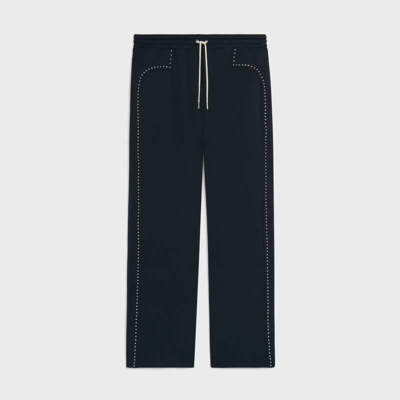 STRAIGHT JOGGING PANTS IN DOUBLE FACE JERSEY WITH STUDS 1