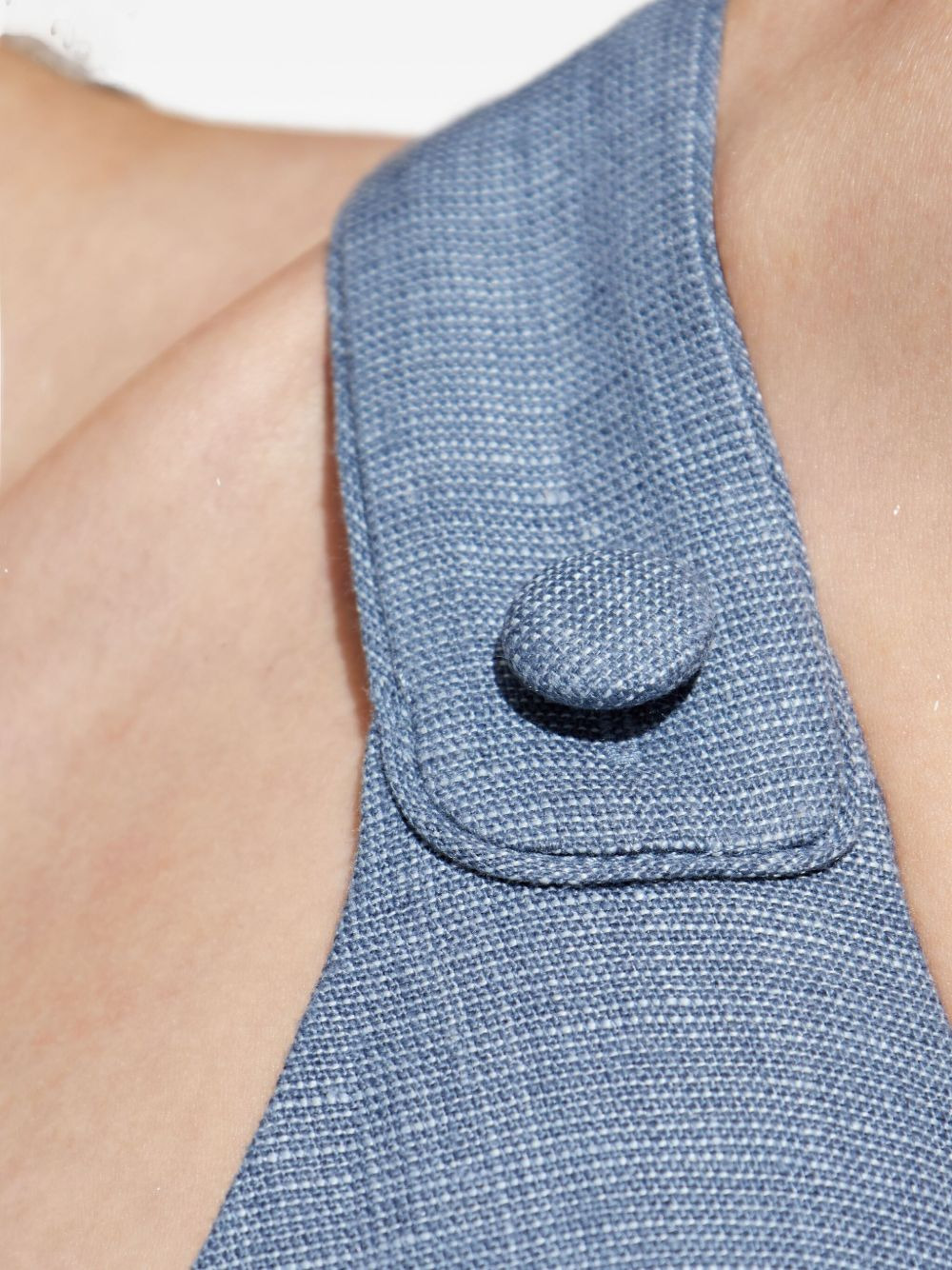 button-detailing sleeveless mini day dress - 5