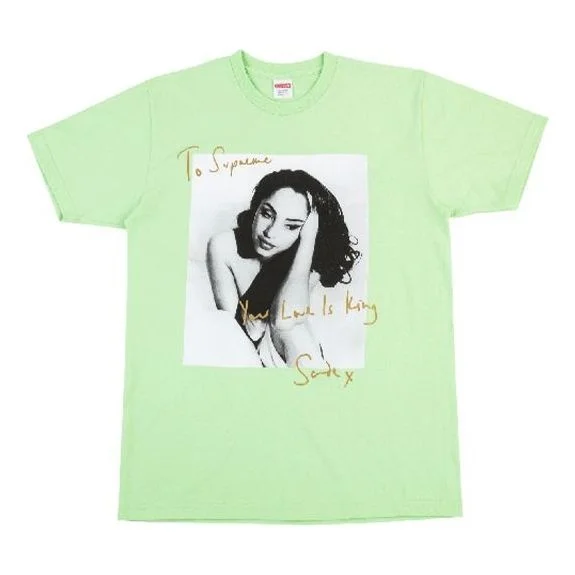Supreme SS17 Sade Tee Light Green Character Printing Short Sleeve Unisex SUP-SS17-06 - 1
