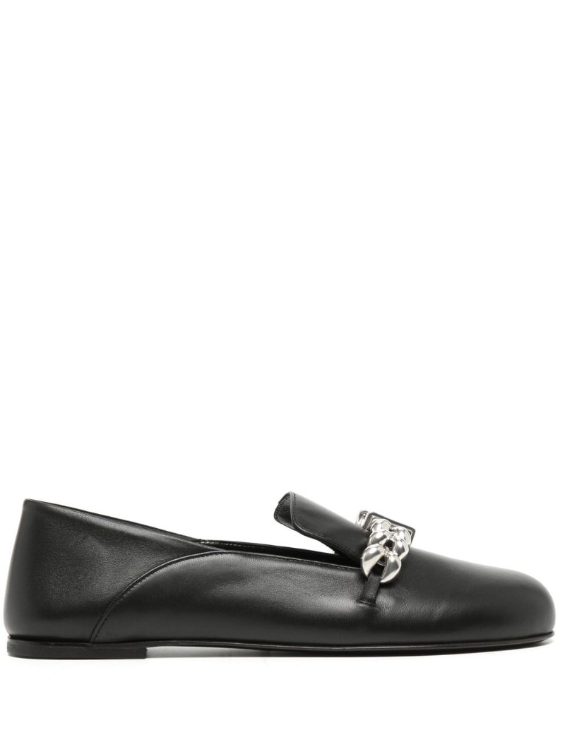 chain-link detail loafers - 1