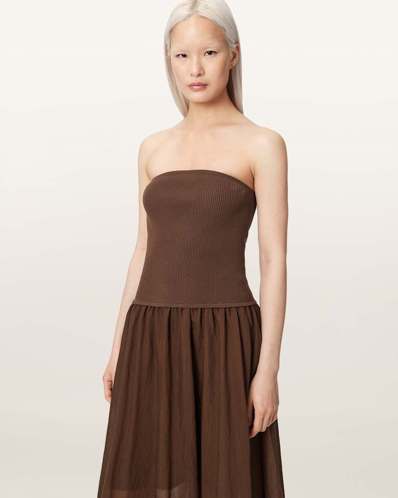 ALLSAINTS TEGAN HYBRID BODYCON MAXI DRESS outlook