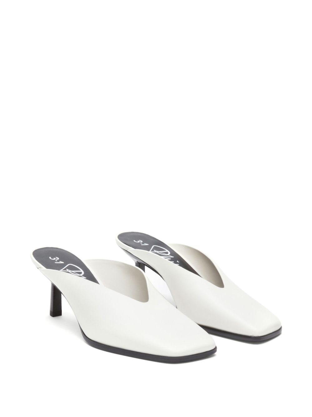 68mm square-toe mules - 2