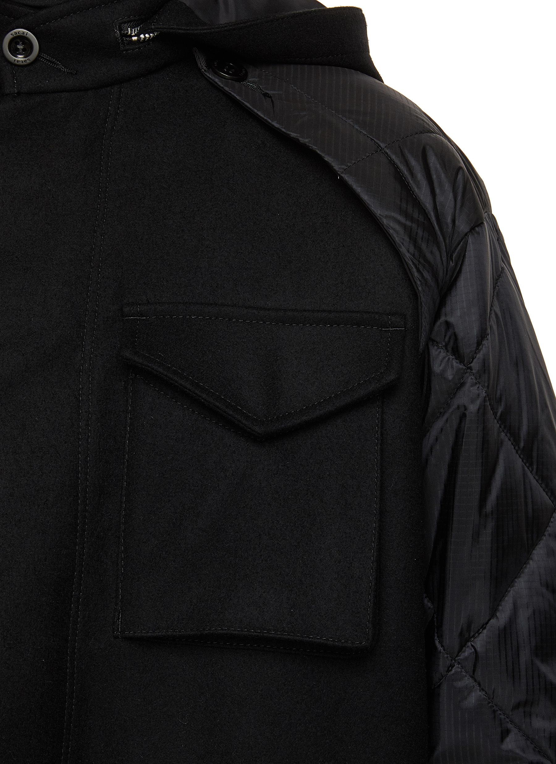 sacai WOOL QUILTED COAT lanecrawford REVERSIBLE