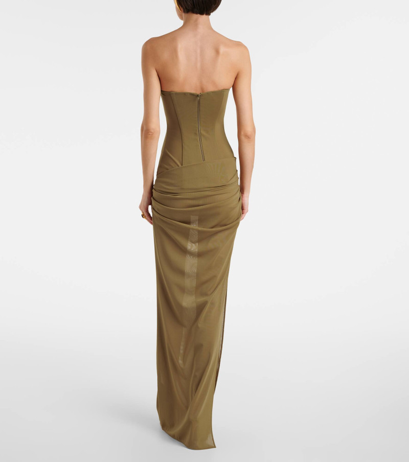 Sheer strapless corset dress 3