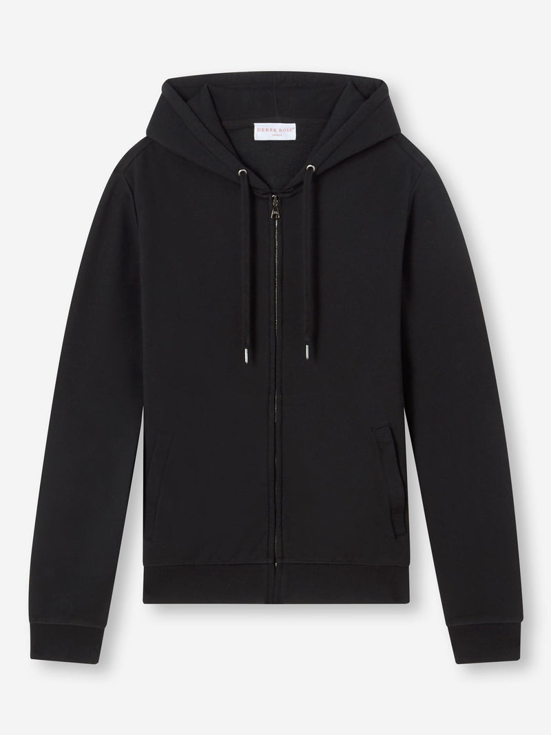 Men's Hoodie Quinn Cotton Modal Black - 1