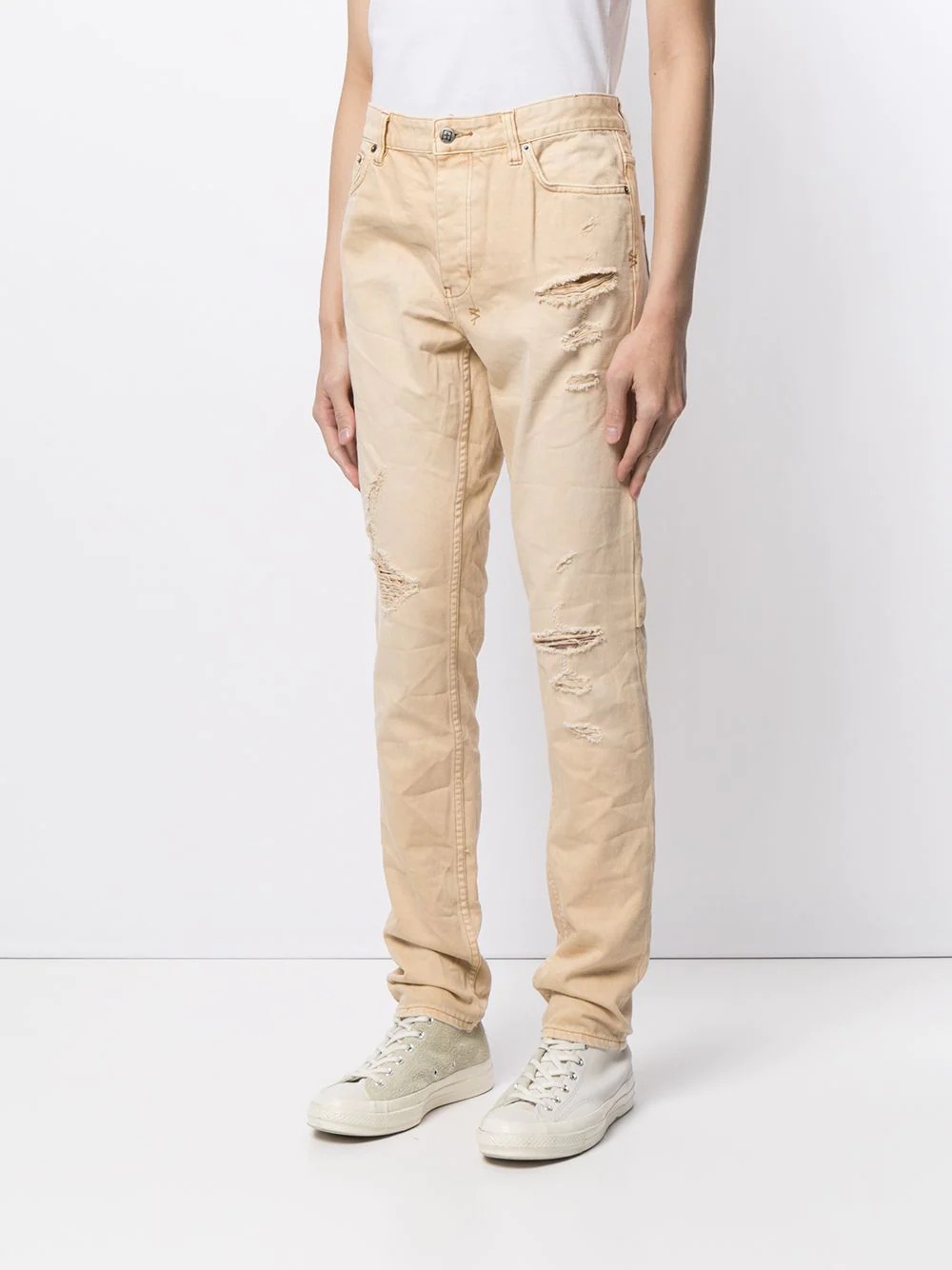 distressed slim-fit jeans - 3