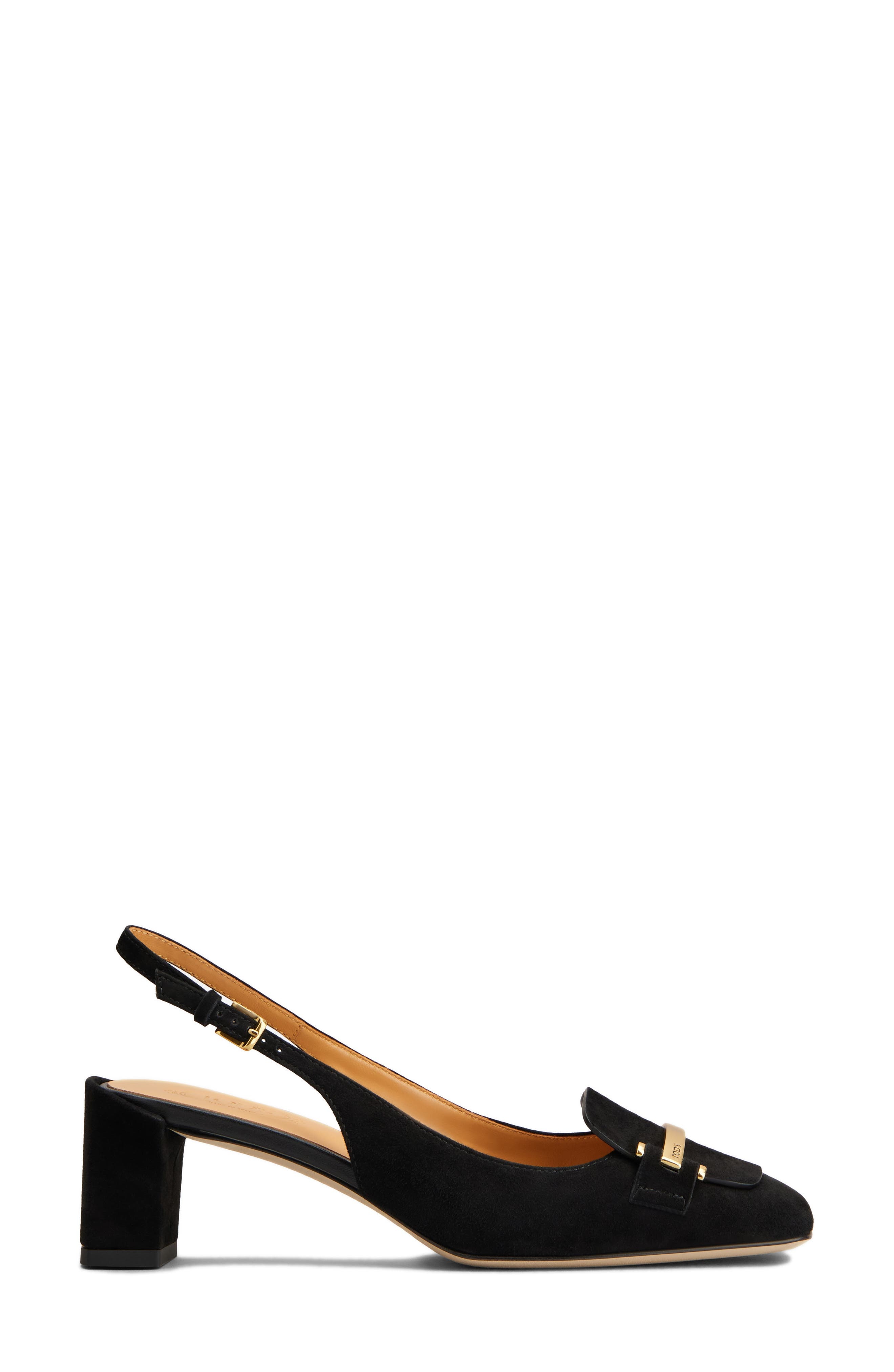 Tod's Barretta Slingback Pump (Women in Nero at Nordstrom - 3