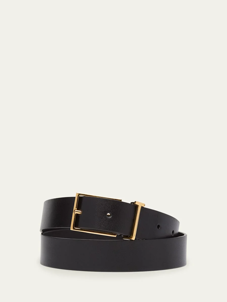 Men's Leather T Loop Belt - 1