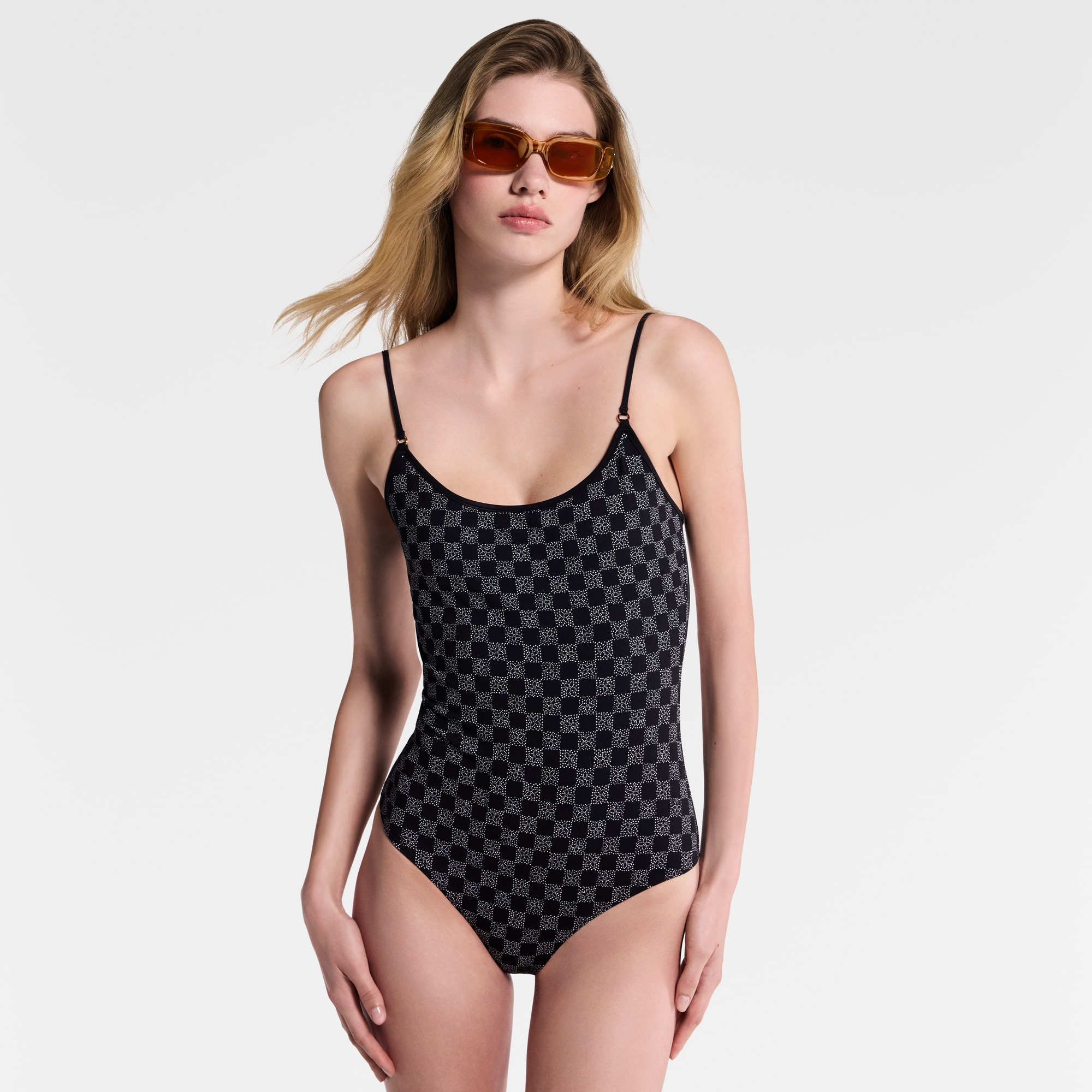 Dotted Damier Swimsuit - 4