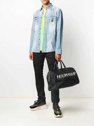 PHILIPP PLEIN logo-print holdall outlook