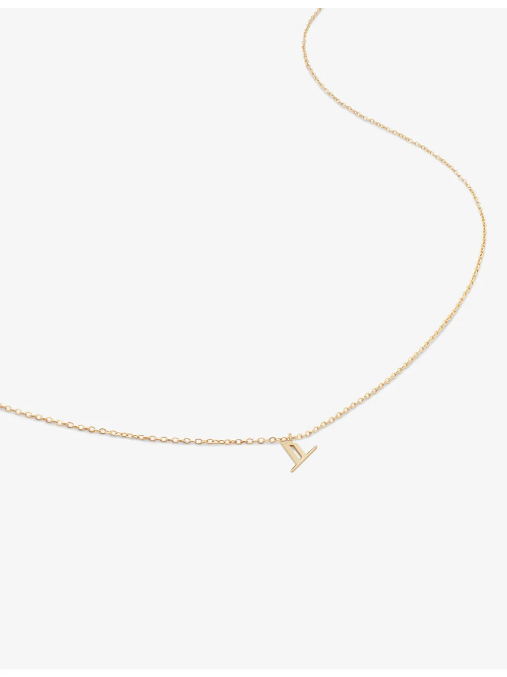 Small letter Y 14ct yellow-gold pendant necklace - 1