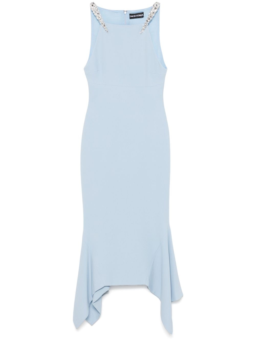 crystal-embellished midi dress - 1
