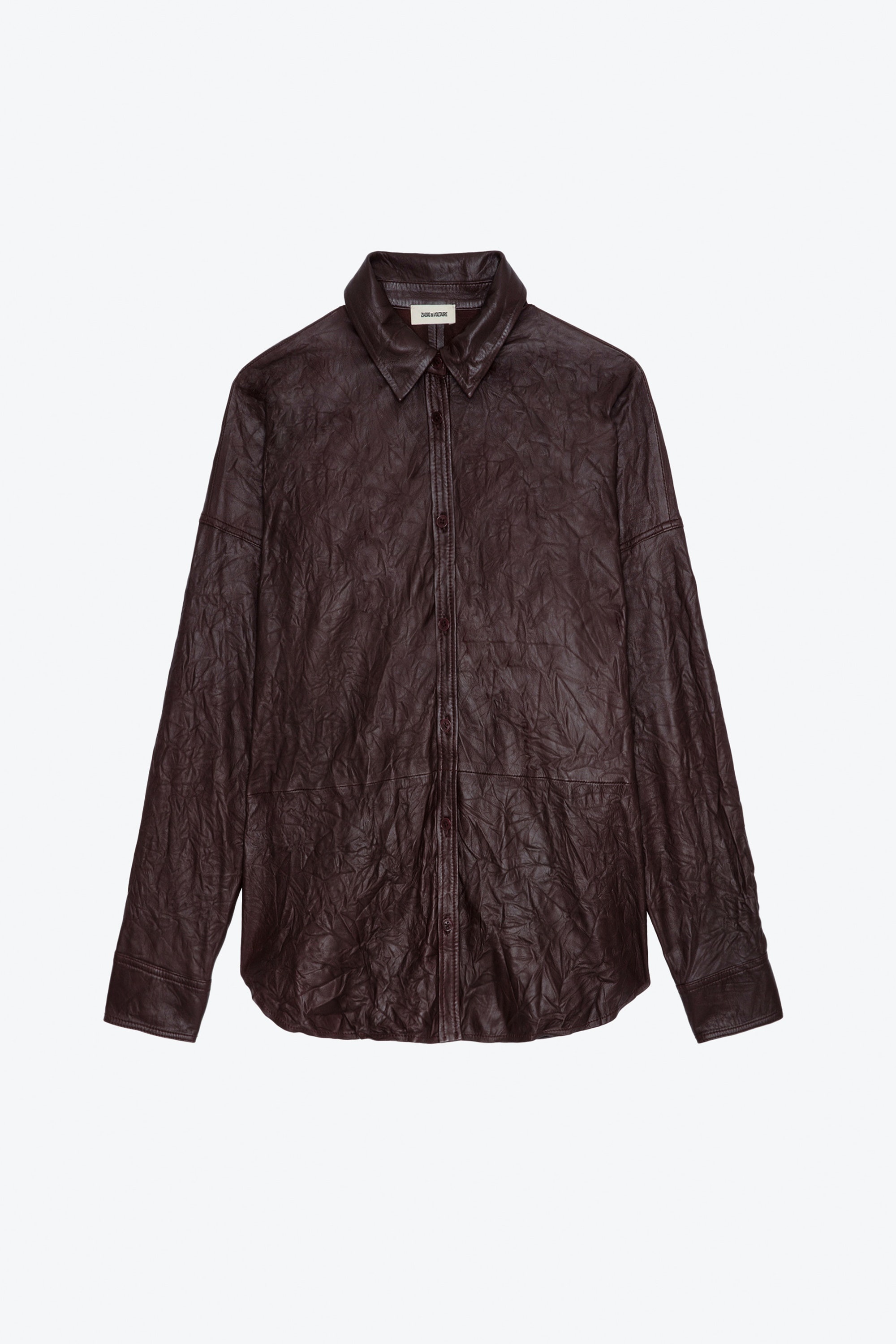 Tamara Crinkled Leather Shirt - 1