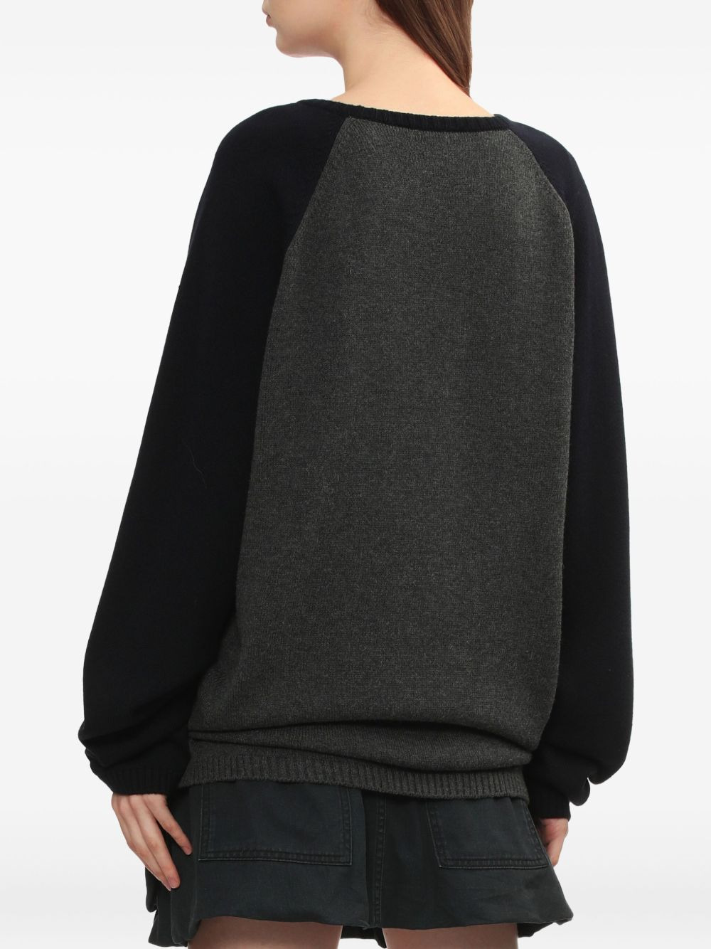 raglan-sleeve graphic-print sweater - 4