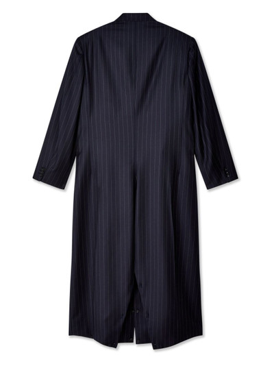 doublet striped single-breasted maxi coat outlook
