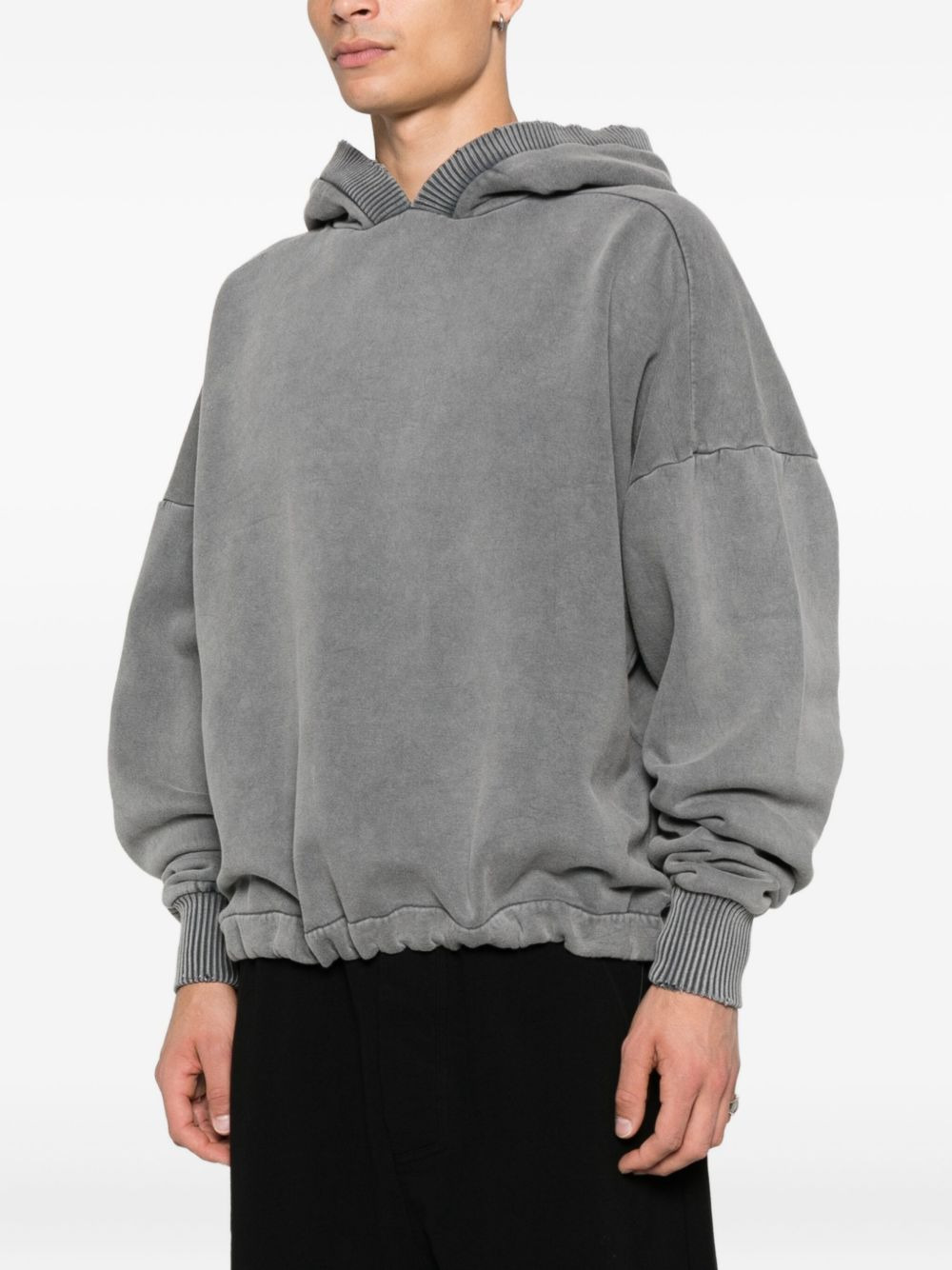 drawstring-hem hoodie - 3