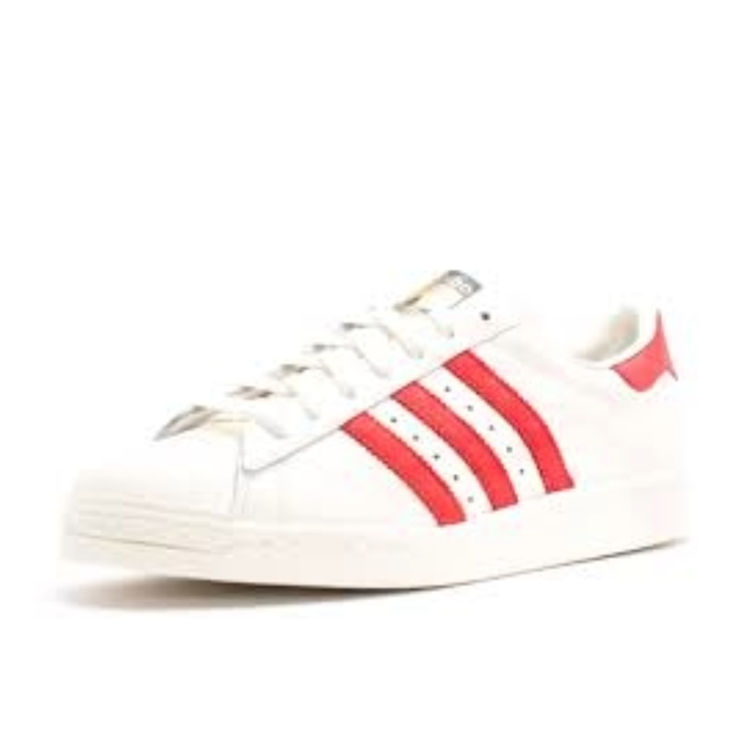 adidas Originals Superstar 80s Deluxe 'White Red'" B35982 - 2