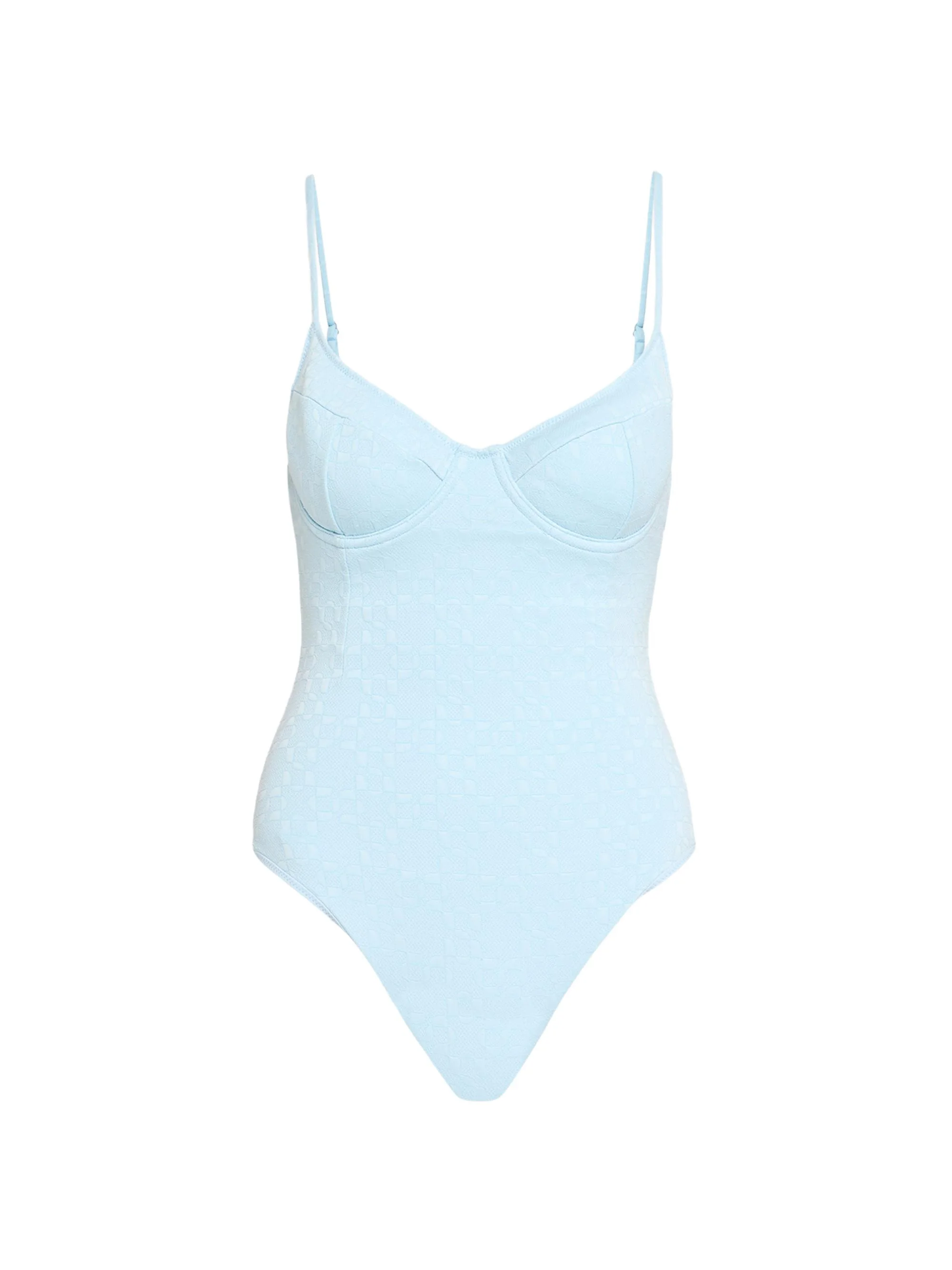 Women's Demi Bustier One-Piece Swimsuit - Blue - 1