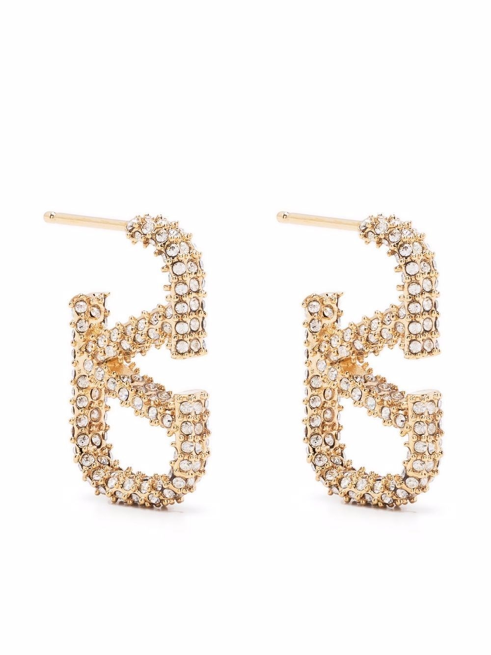 VLogo Signature strass earrings - 1
