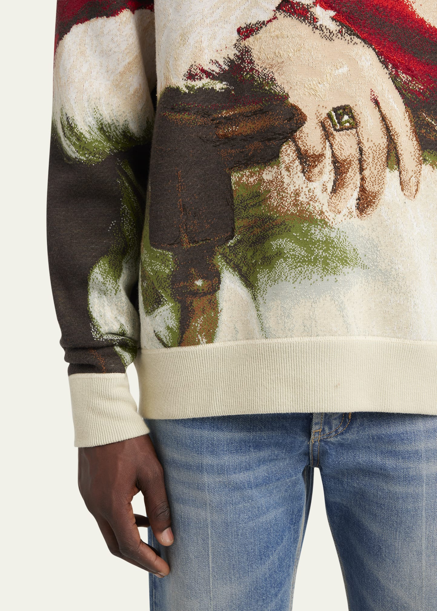 Men's Velazquez Pope Jacquard Sweater - 5