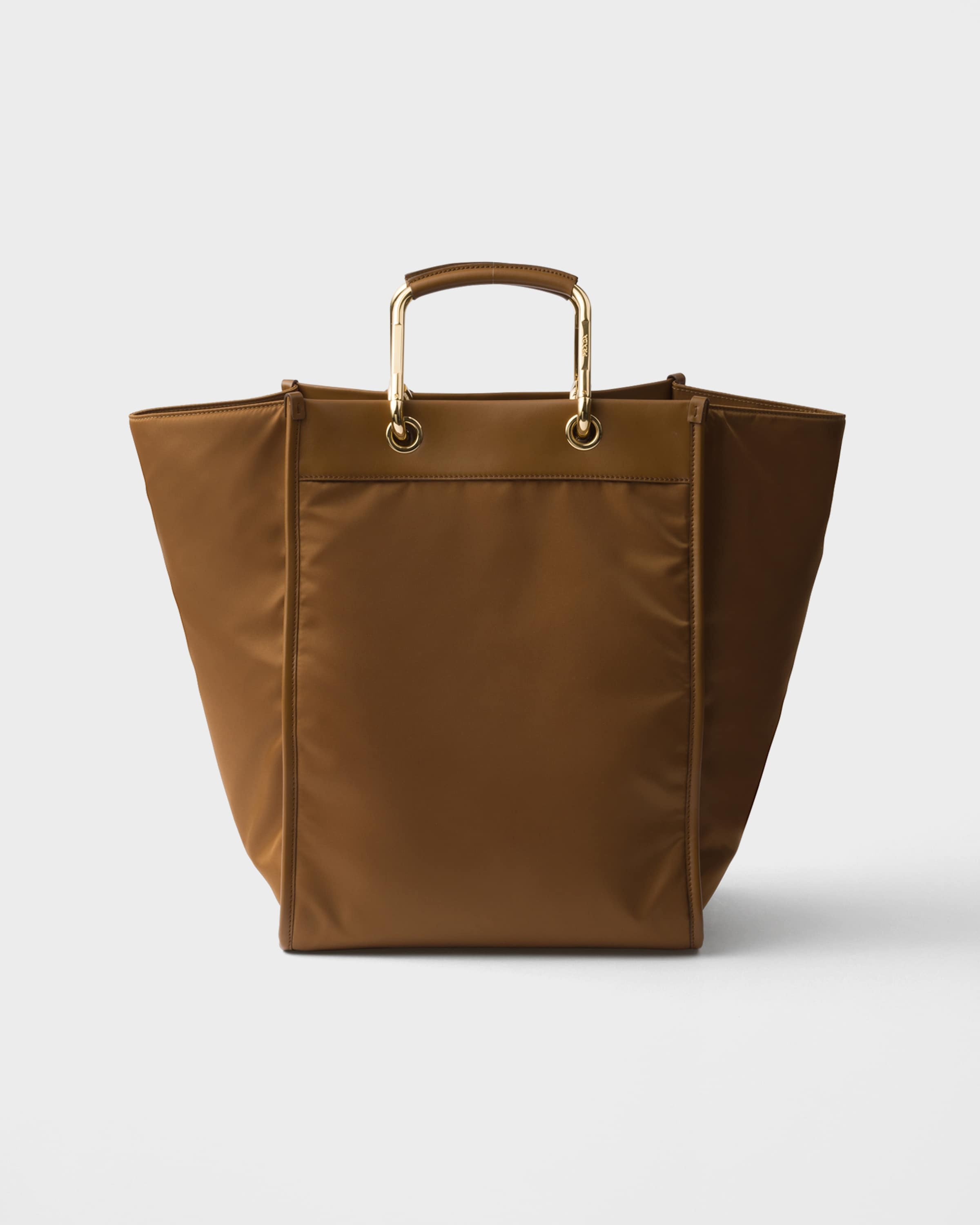 Large Re-Nylon and leather tote bag - 4