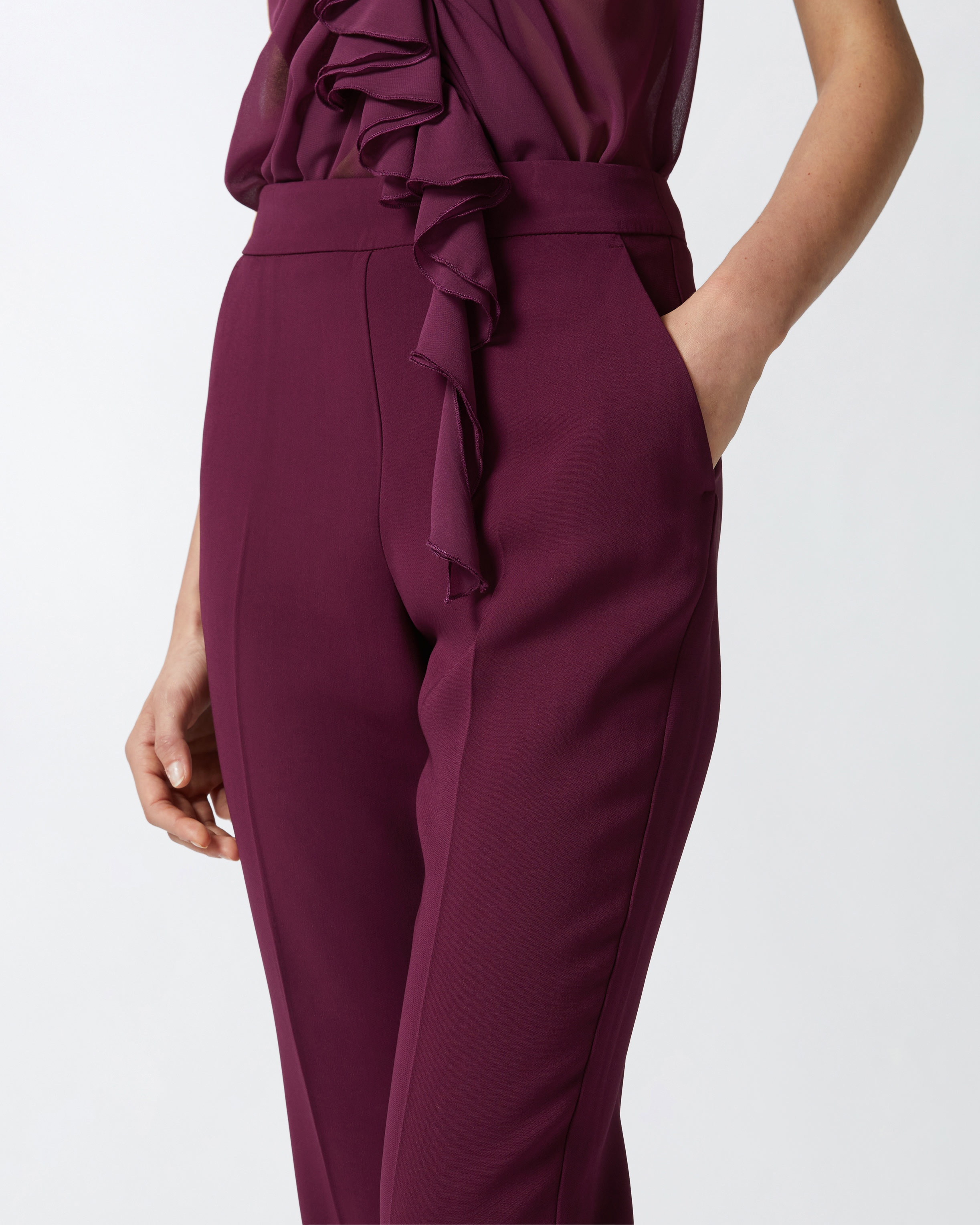 ELEGANT TECHNICAL FABRIC TROUSERS - 5