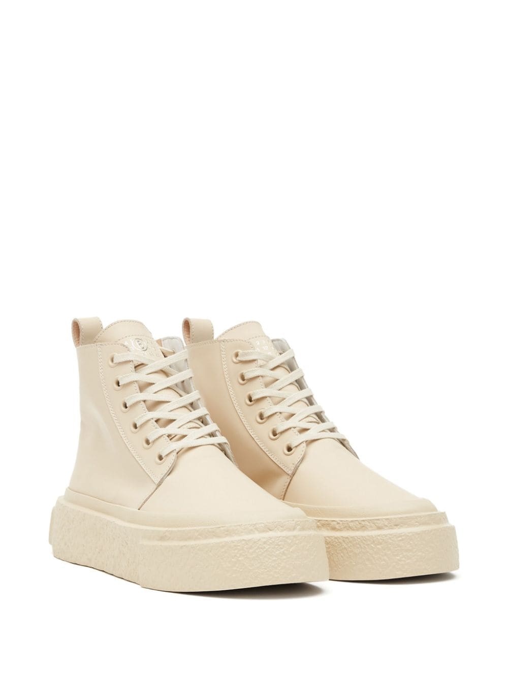 lace-up leather sneakers - 2