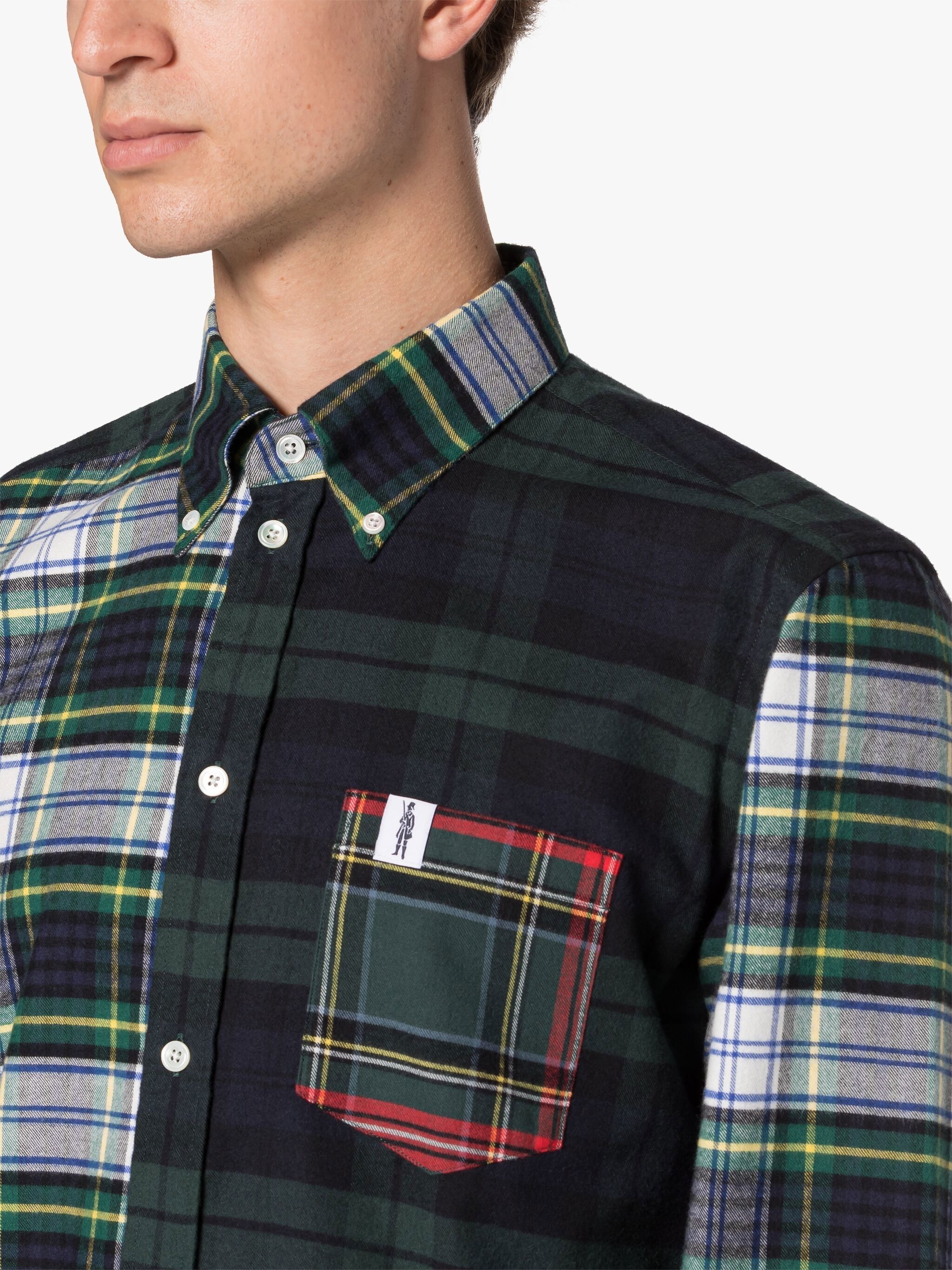 FUN BLOOMSBURY CONTRAST COTTON SHIRT - 5