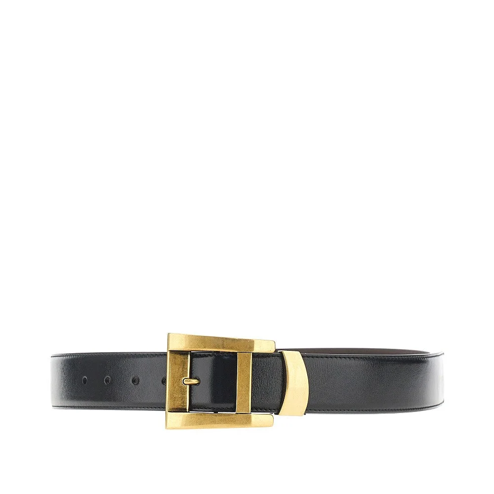 LEATHER BELT WITH LOGO PRINT - 1
