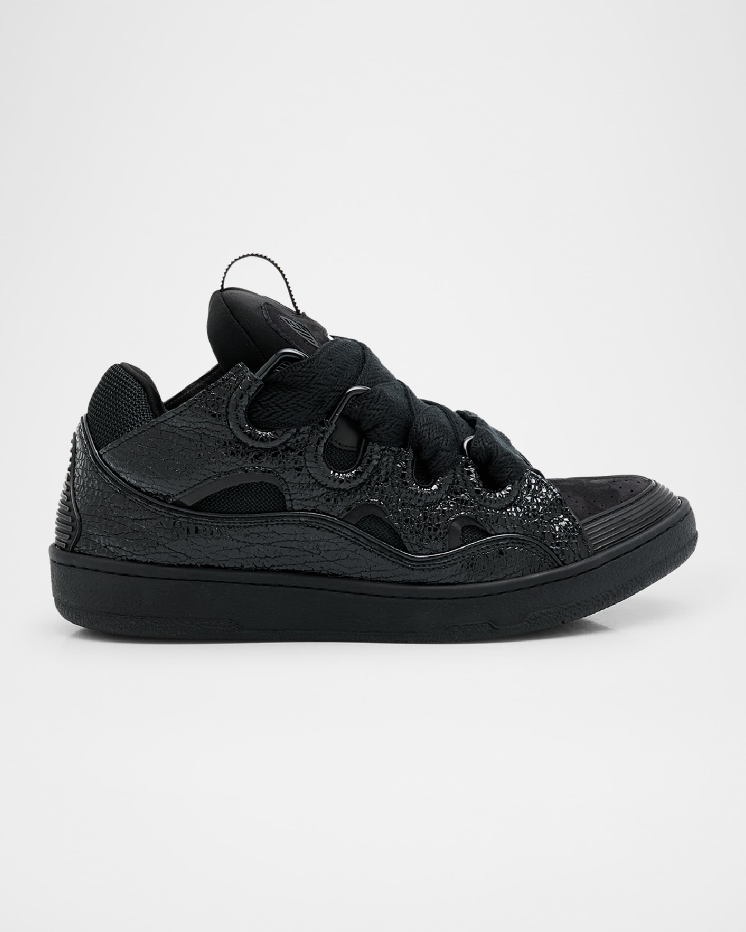 Men's Leather and Suede Curb Sneakers - 1